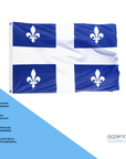 Petit drapeau du Québec pour bateau 30 × 45 cm, fabriqué au Québec