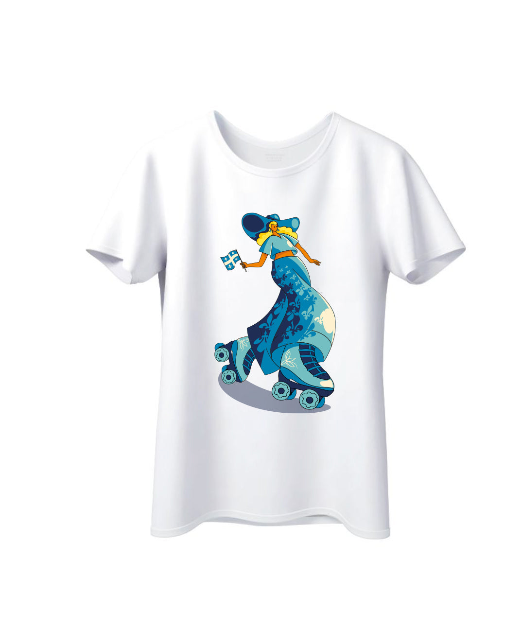 T-shirt «Retrouvons-nous à la belle étoile» – Accent bleu du Québec