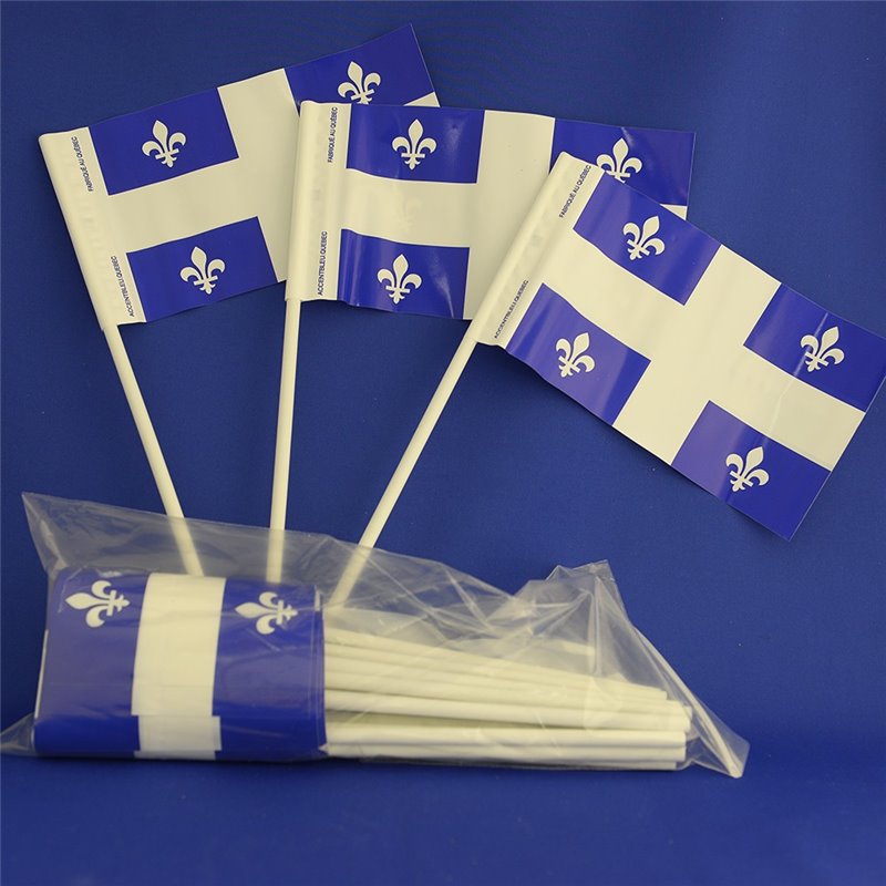 Drapeau du Québec en polyéthylène 12&quot;x18&quot; - pqt 25 (41032)