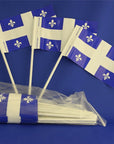 Drapeau du Québec en polyéthylène 12"x18" - pqt 25 (41032)