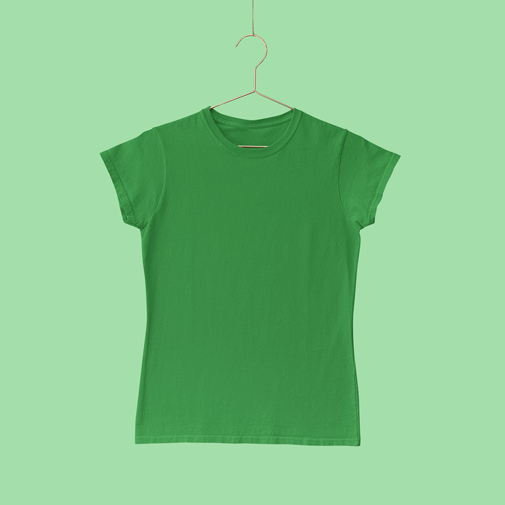 T-shirt femme - Vert uni