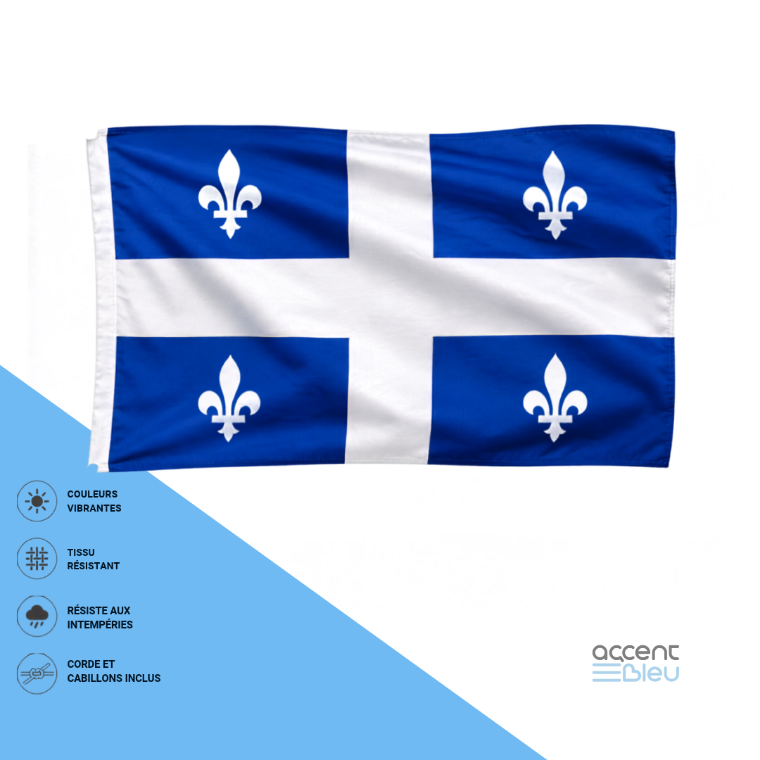 Drapeau du Québec 36"x54" - 210 deniers (41024)