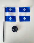 Mini drapeaux Québec Nylon 70D 6'' x 10'' - 41019 Unité